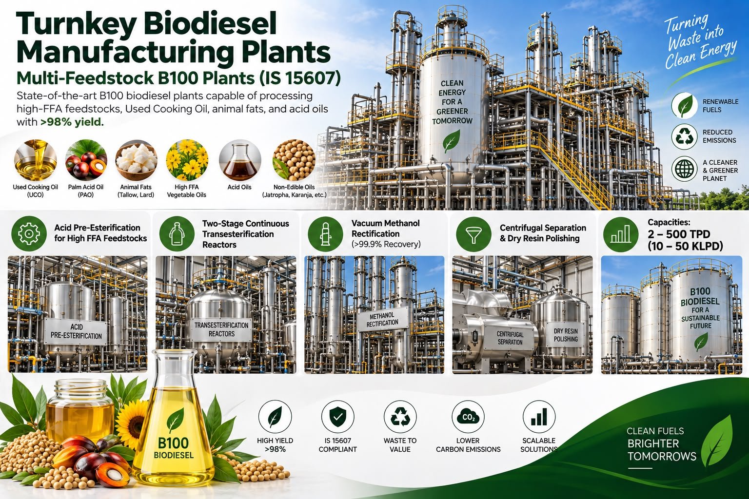Turnkey Biodiesel Manufacturing Plants